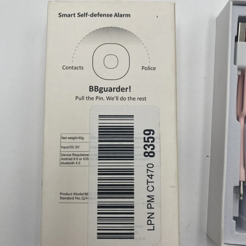 BBguarder Smart Self-defense Pendant Alarm Emergency Self Defense PINK